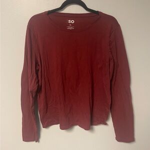 Long Sleeve Red T Shirt